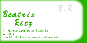 beatrix ritz business card